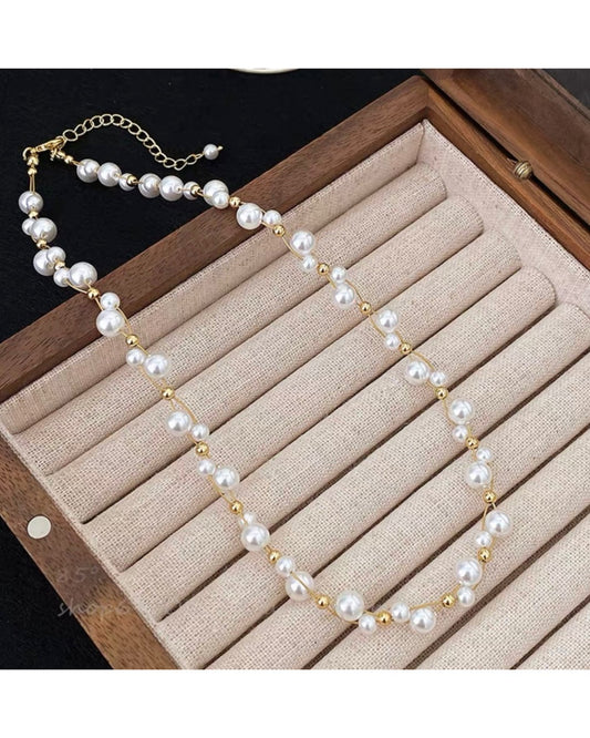 ダブルパールネックレス