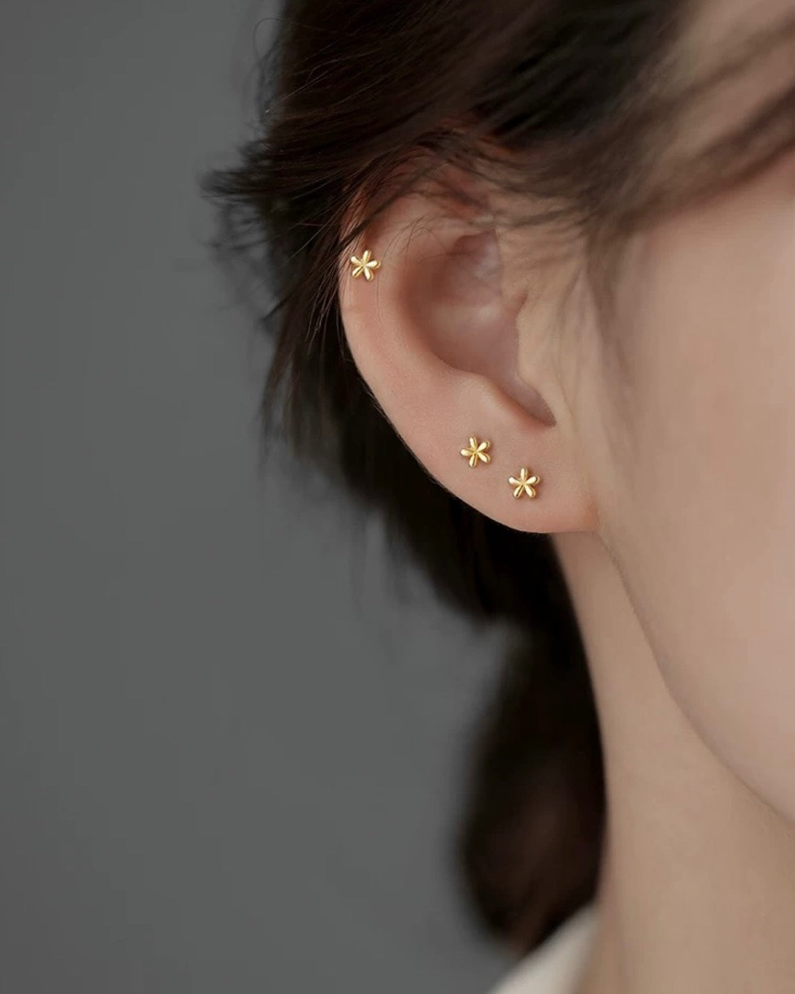 ミニフラワーピアス