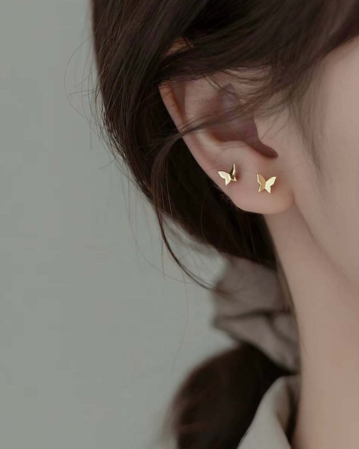 華奢バタフライミニピアス