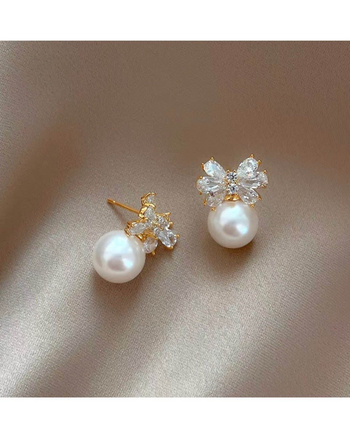 フラワージュエリーパールピアス