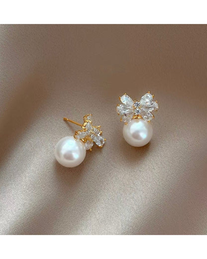 フラワージュエリーパールピアス