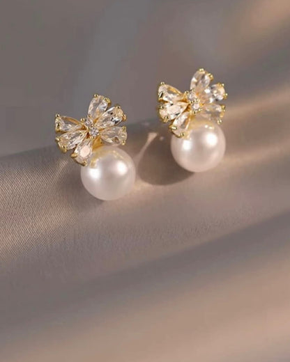 フラワージュエリーパールピアス