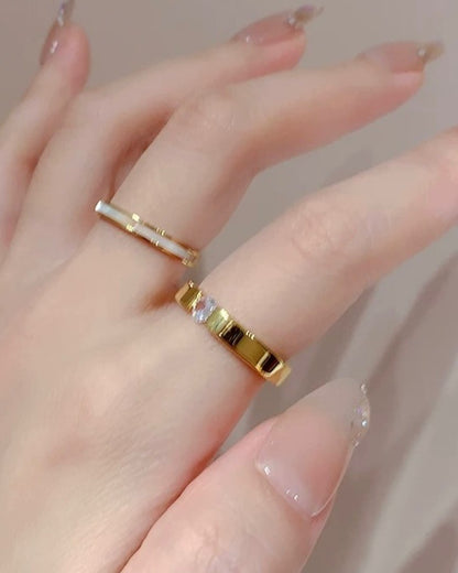 ワンポイントストーンリング