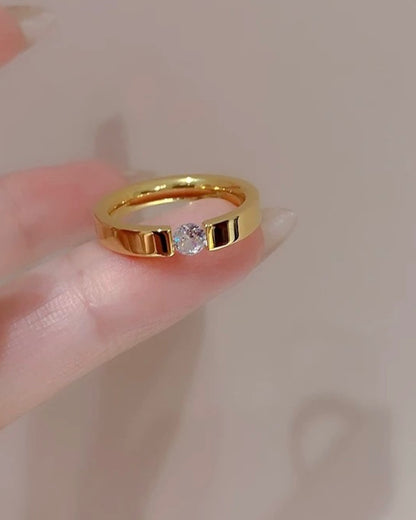 ワンポイントストーンリング