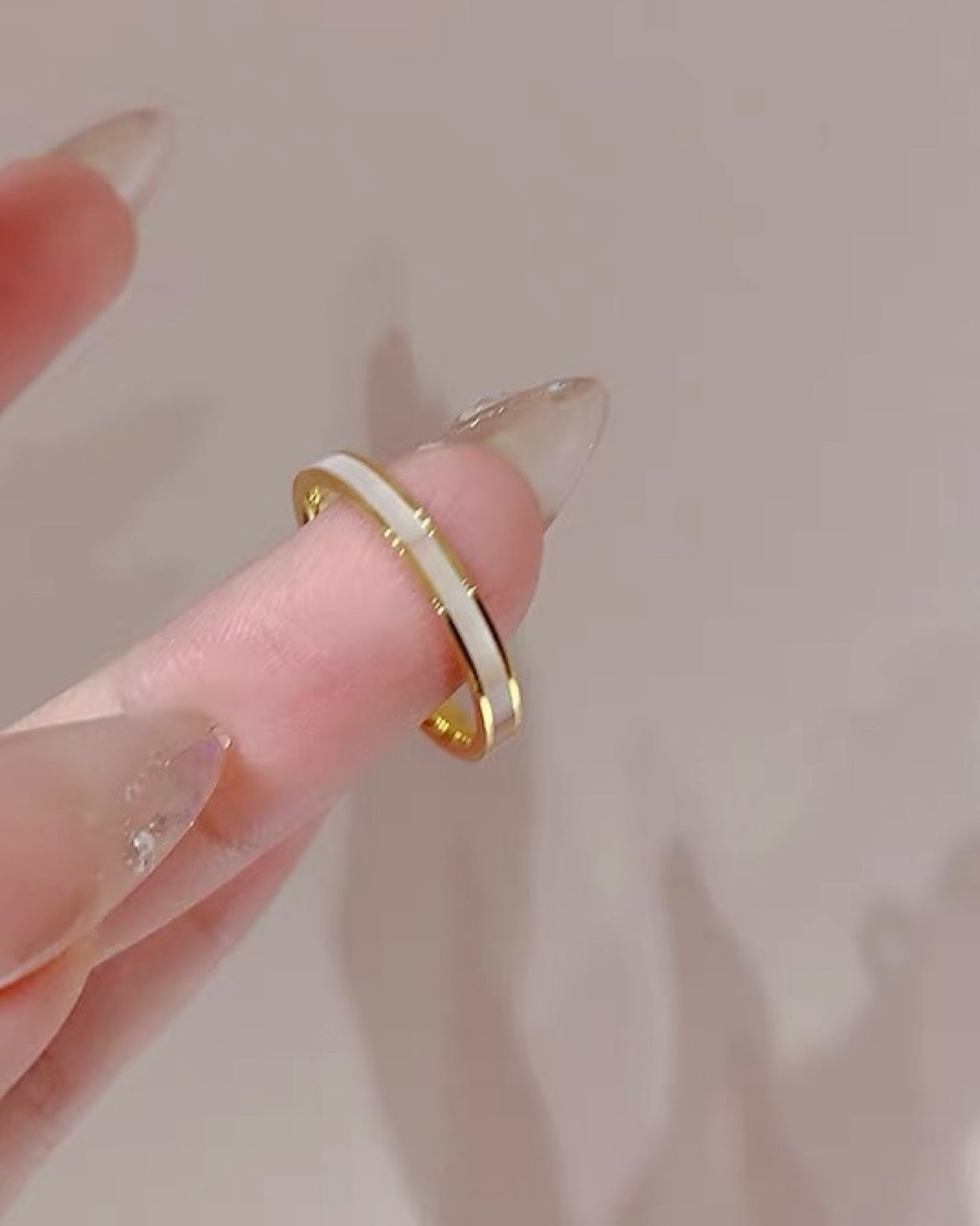 ワンポイントストーンリング