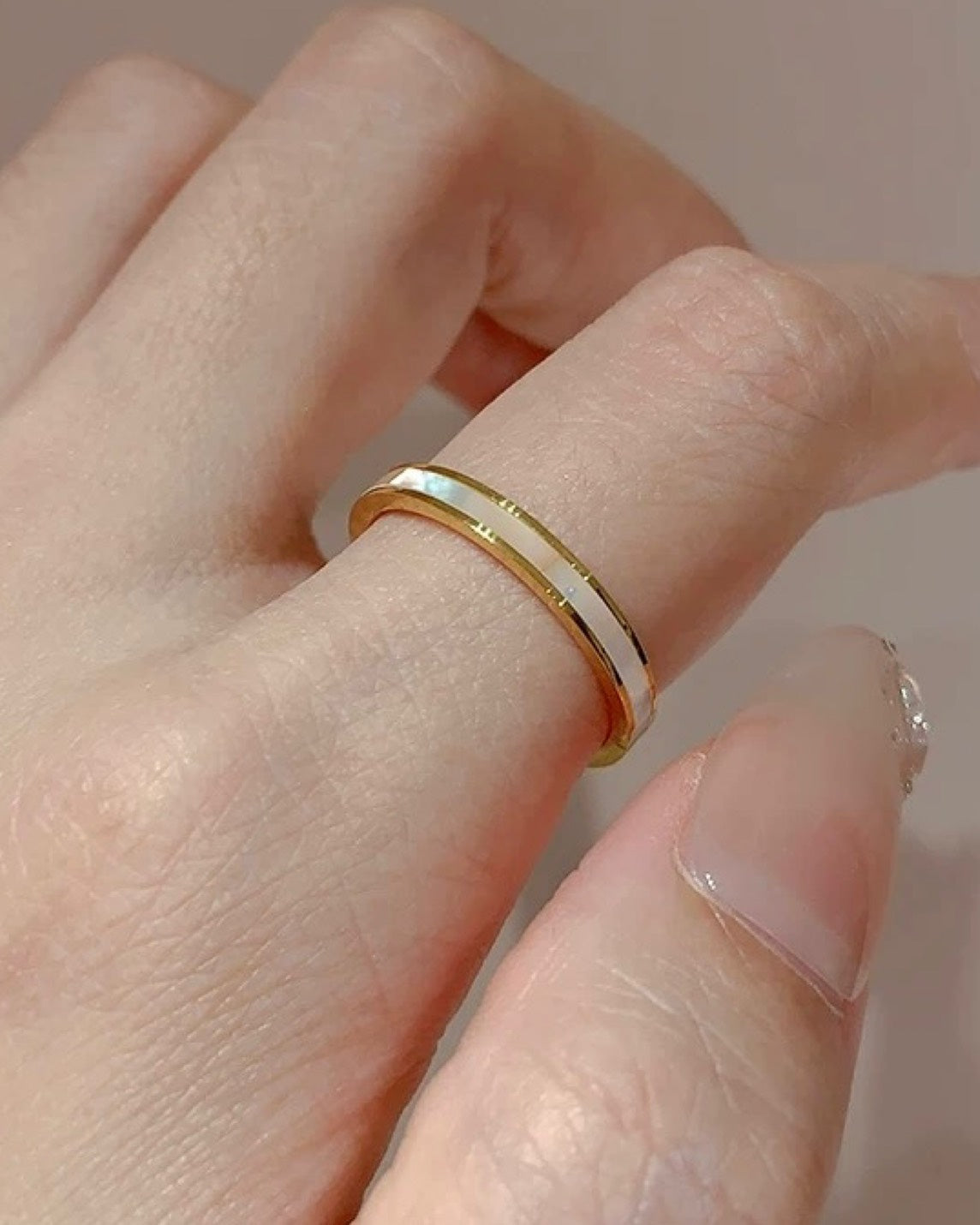 ワンポイントストーンリング