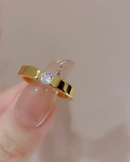 ワンポイントストーンリング