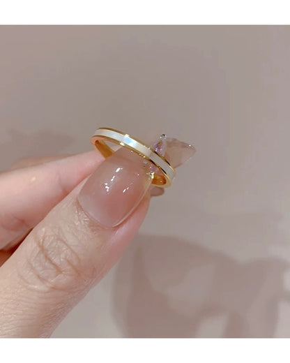 ワンポイントストーンリング