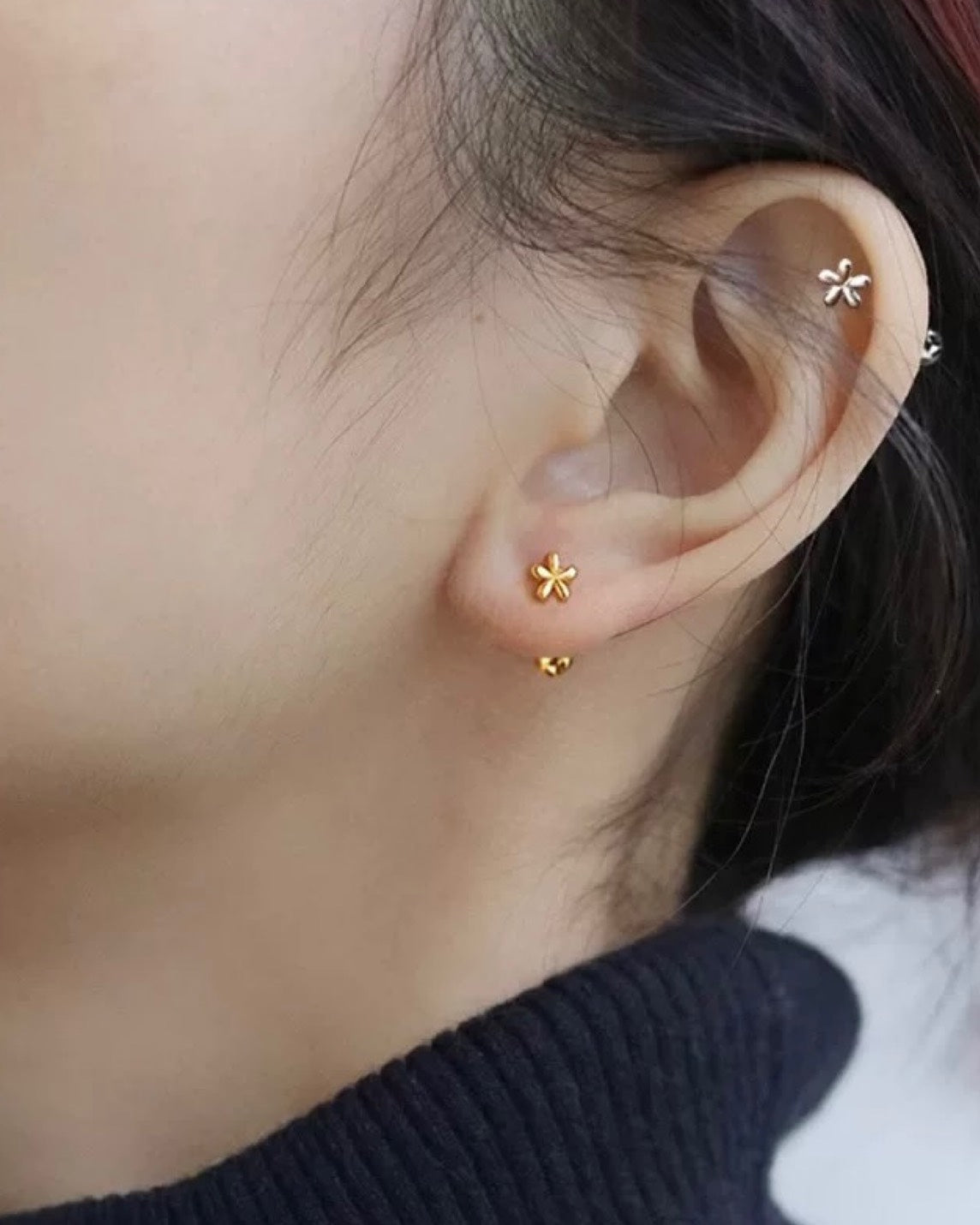 ミニフラワーピアス