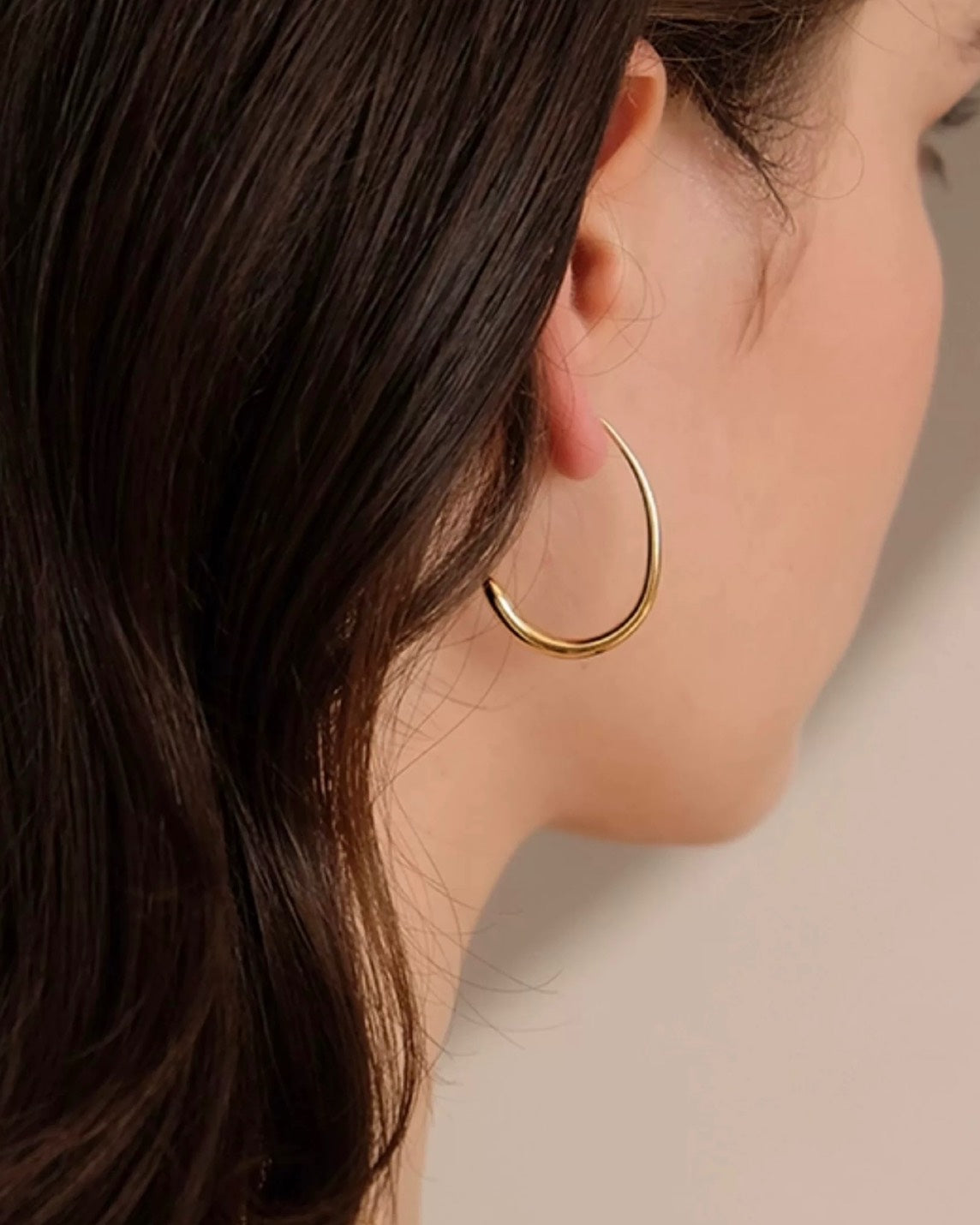 シンプルライン フープピアス