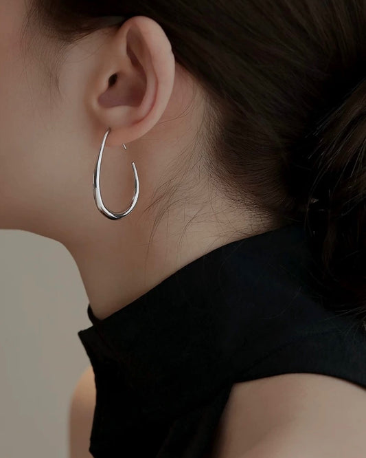 シンプルライン フープピアス