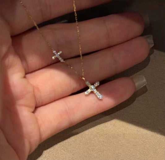 クロス ダブルモチーフ ネックレス