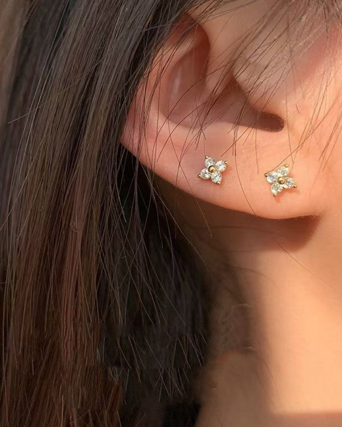 クローバー ボールキャッチピアス
