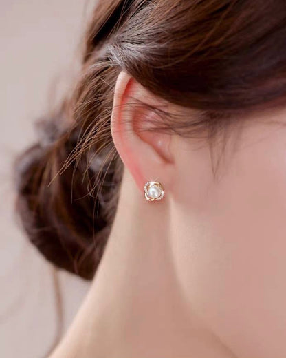 パール フラワー ピアス