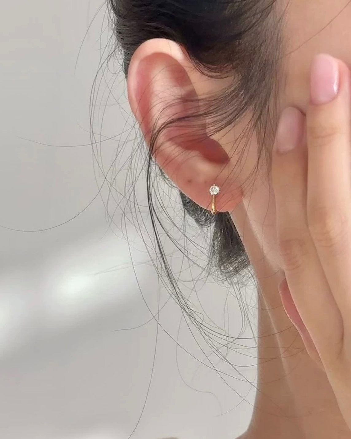 韓国風ミニCフープピアス