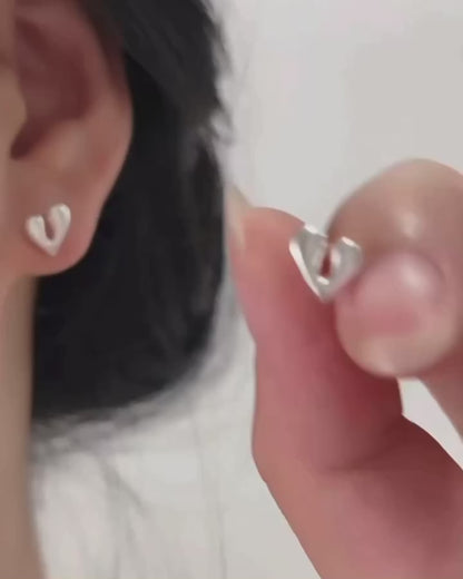 ニュアンオープンハートピアス